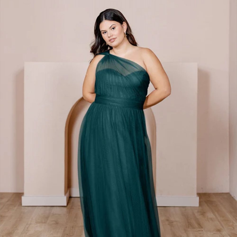 Revelry Bella Tulle Bridesmaid Dress - Emerald Green